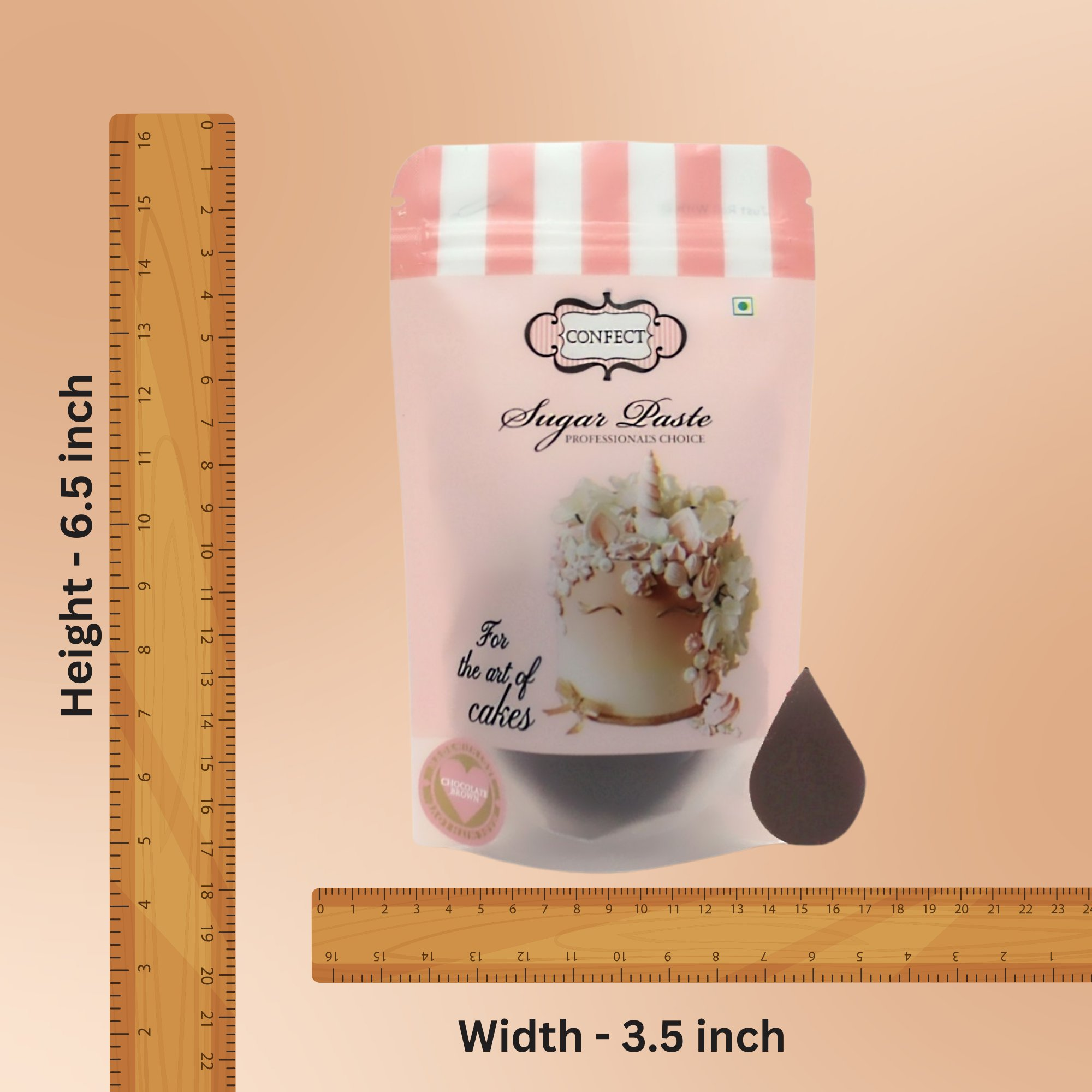 confect chocolate brown sugarpaste br b 250 gms b