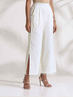 Thumbnail for trueBrowns White Cotton Check Shirt Co-ord Set