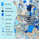 Thumbnail for confect boys baby shower sprinkles baby blue sprinkles for cake cupcake decorating pack of 5 baby shower 27