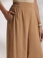 Thumbnail for trueBrowns Beige Cotton Stripe Jacket Top Co-ord Set