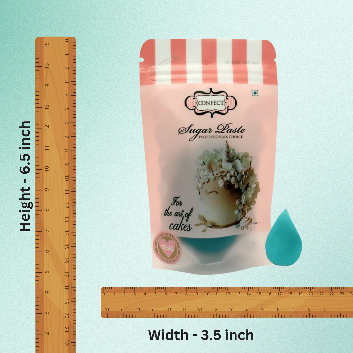 confect teal sugarpaste br b 250 gms b