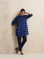 Thumbnail for trueBrowns Blue Check Winter Top