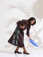Thumbnail for trueBrowns Cola Cotton Print A-line Dress