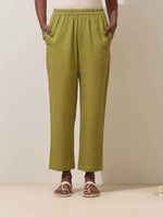 Thumbnail for trueBrowns Pear Green Cotton Linen Co-Ord Set