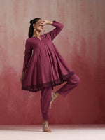 Thumbnail for trueBrowns Mauve Cotton Dobby Co-ord set