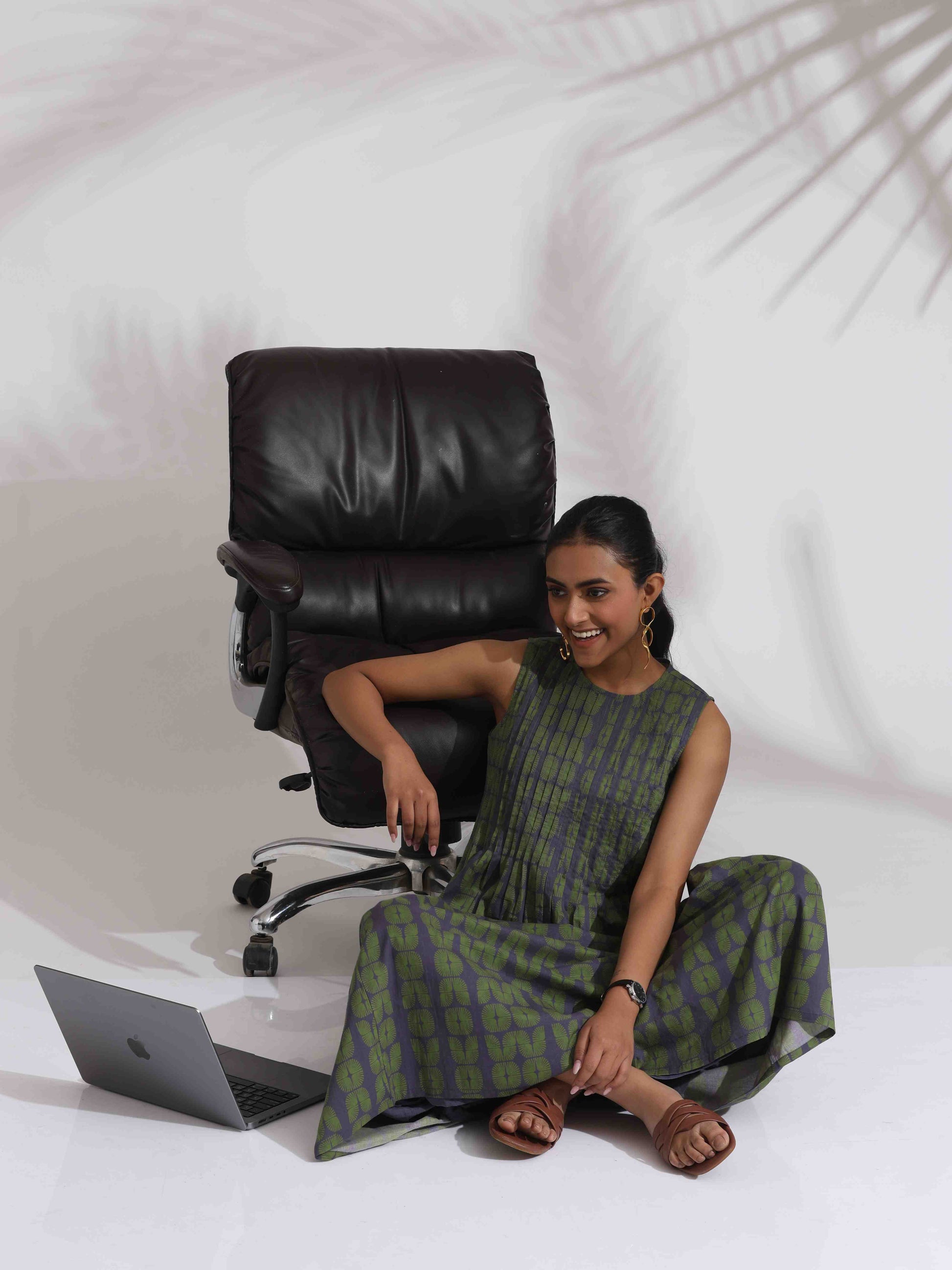 trueBrowns Grey Cotton Skirt Co-ord Set - Distacart