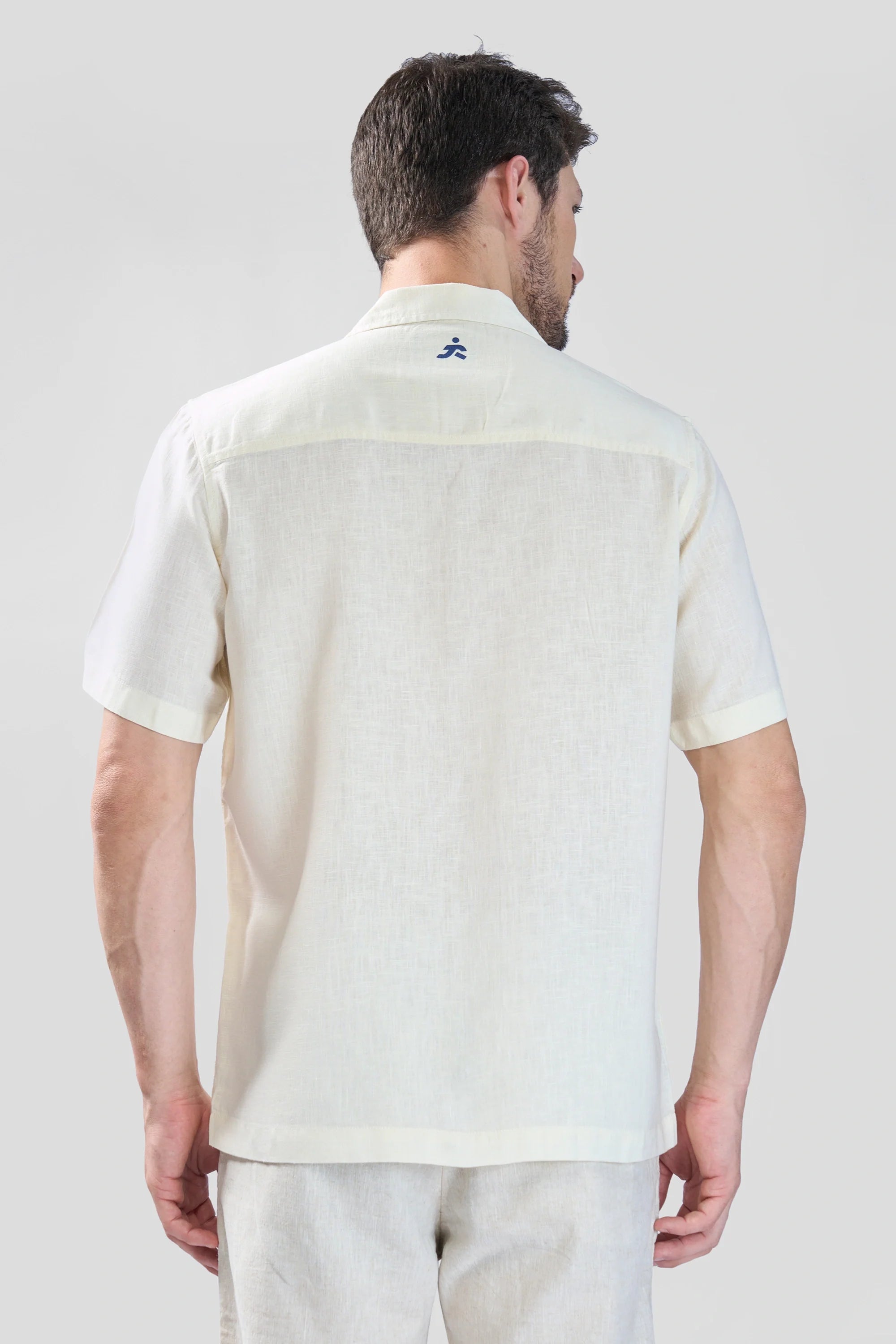 Xkind Tiger Printed Natural Linen Relaxed Fit Shirt