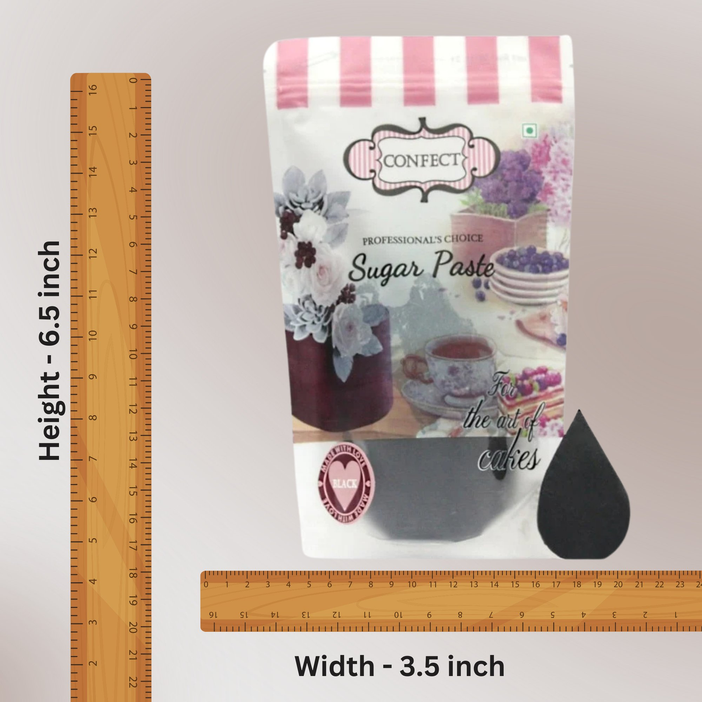 black fondant edible sugarpaste 1kg