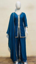 Thumbnail for Anaita Teal Stylish Readymade Co-Ords Set - Dista