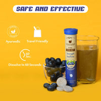 Thumbnail for Upakarma Ayurveda Pure Sj Effervescent Tablets - Blueberry - Distacart