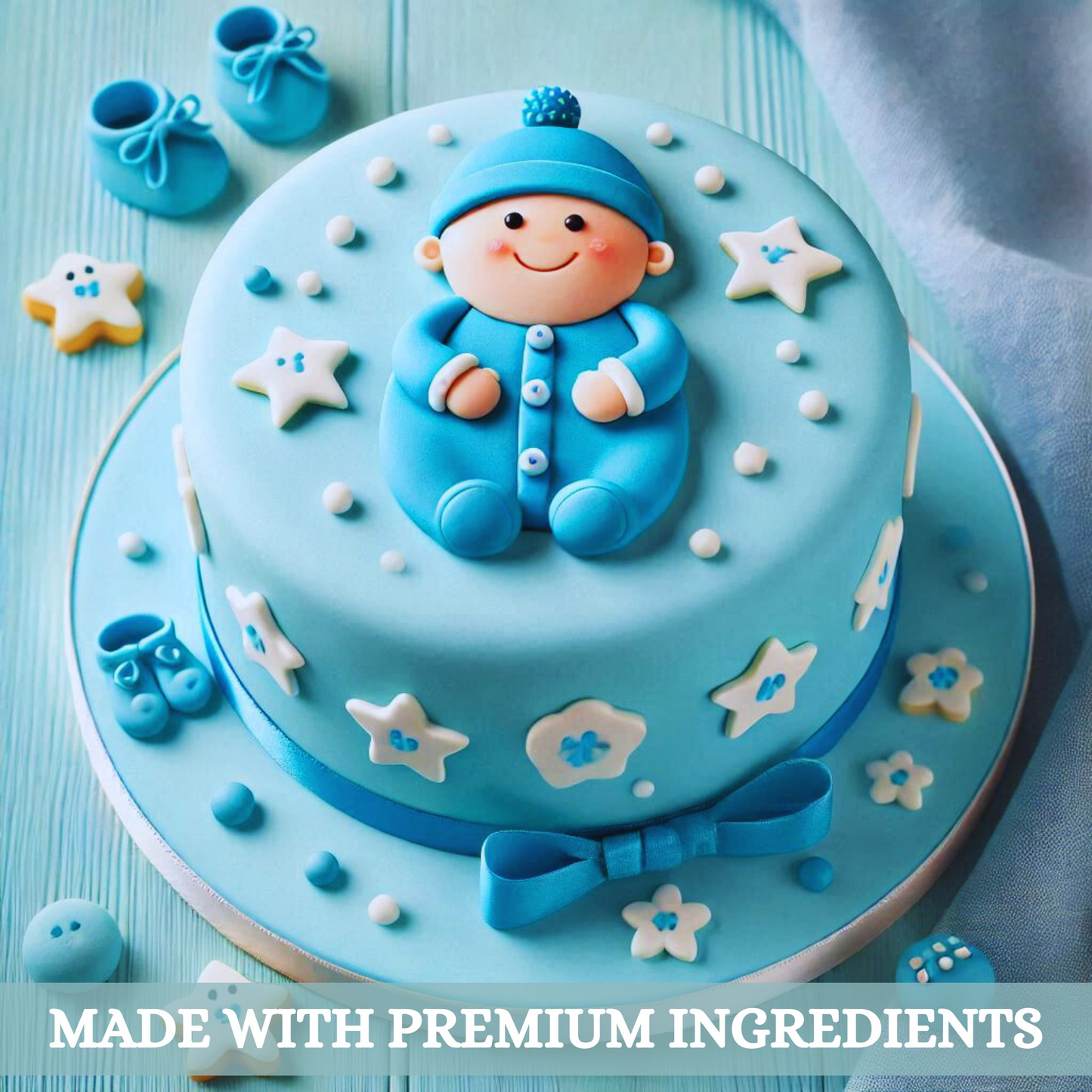 baby blue fondant edible sugarpaste 1kg