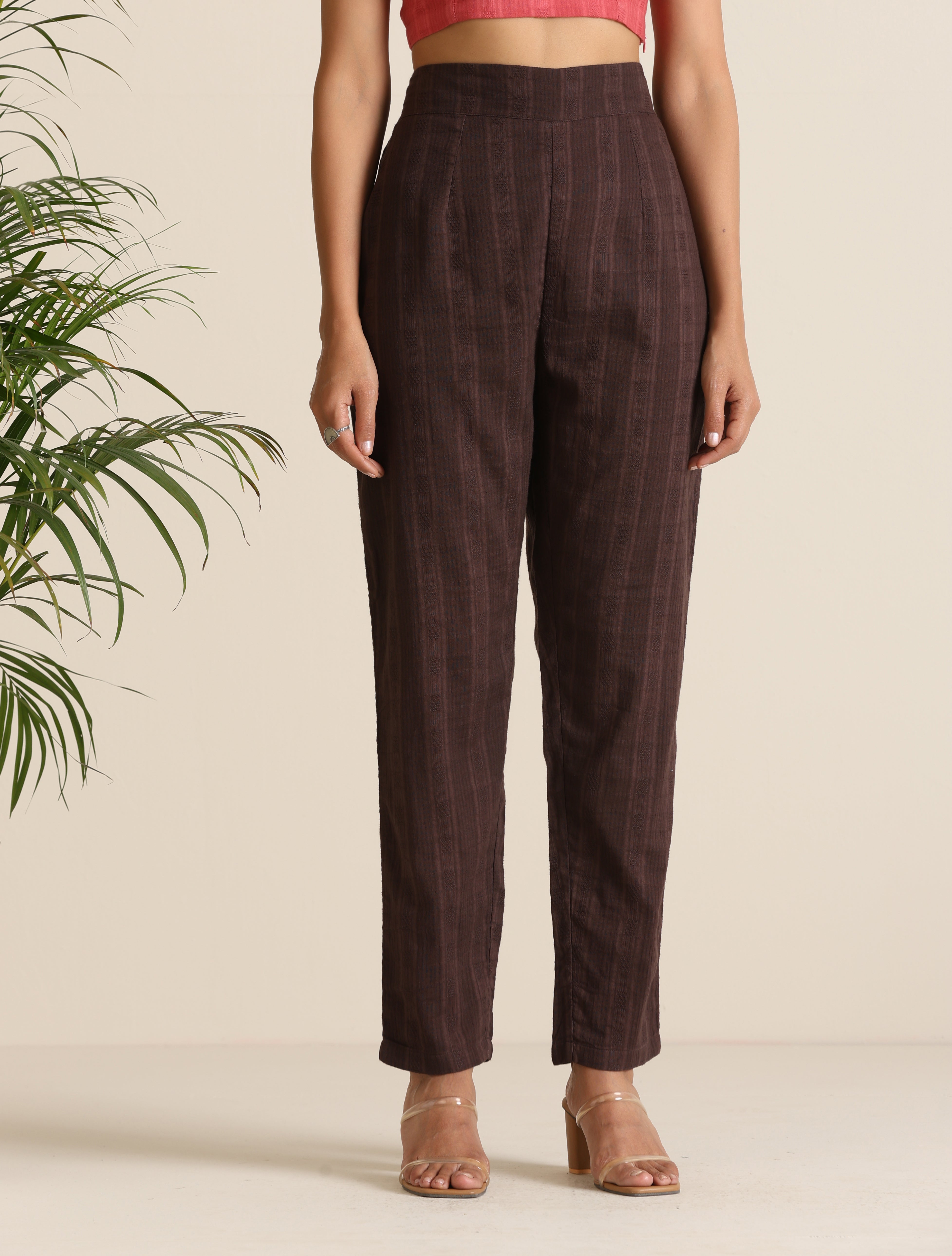 trueBrowns Cola Cotton Dobby Pant Suit Set