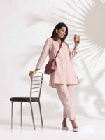 Thumbnail for trueBrowns Light Pink Slub Co-ord Set