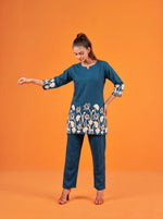 Thumbnail for Anaita Teal Stylish Readymade Co-Ords Set - Dista