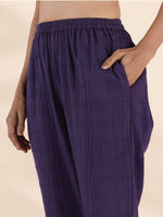 Thumbnail for trueBrowns Green Cotton Dobby Flared Kurta Pant Set - Distacart