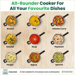 Thumbnail for The Indus Valley Tri-ply Stainless Steel Pressure Pan, Premium Quality, 3 Layer Thick Body, Heavy Bottom, 100% Food-safe, ISI Certified, Induction & Gas, 3.5/5L