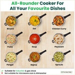 Thumbnail for The Indus Valley QuicKooker Tri-Steel Stainless Steel Pressure Cooker, Premium Quality, 3 Layer Heavy Bottom, 100% Safe, ISI Certified, Induction & Gas, 3/5 L