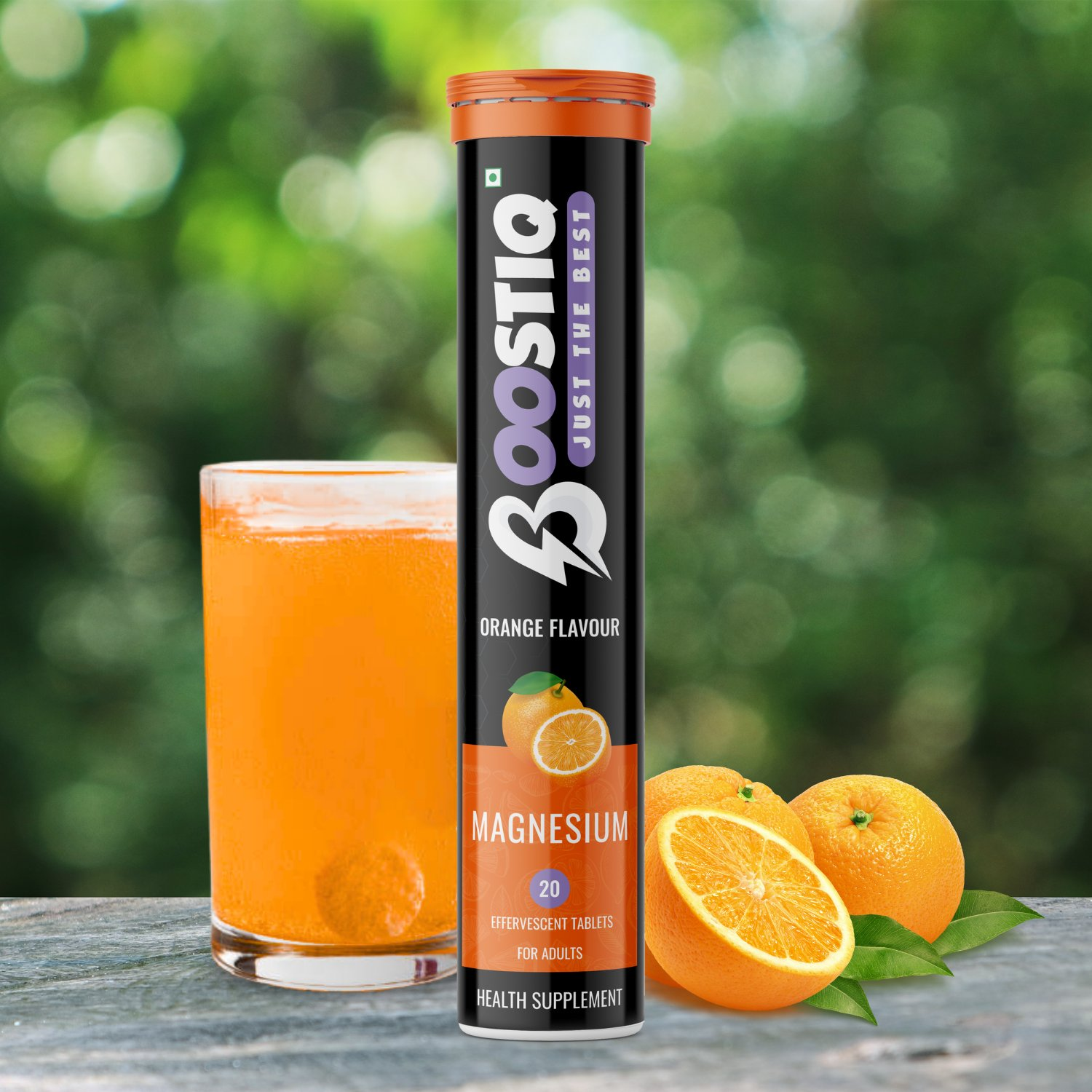 BOOSTIQ Magnesium Effervescent Tablets - Orange Flavour - Distacart