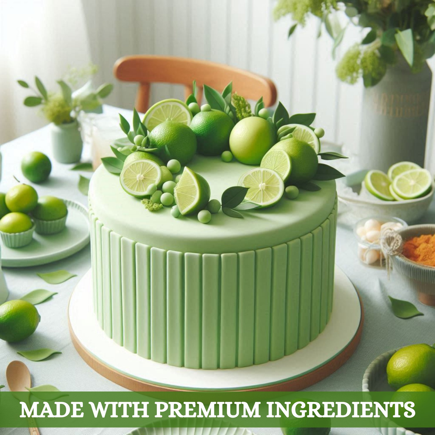 confect lime green sugarpaste br b 250 gms b