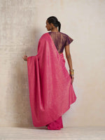 Thumbnail for trueBrowns Pink Gold Metallic Ready To Wear Saree