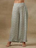 Thumbnail for trueBrowns Light Green Bandhani Printed Silk Sleevesless Jacket Pant Set - Distacart