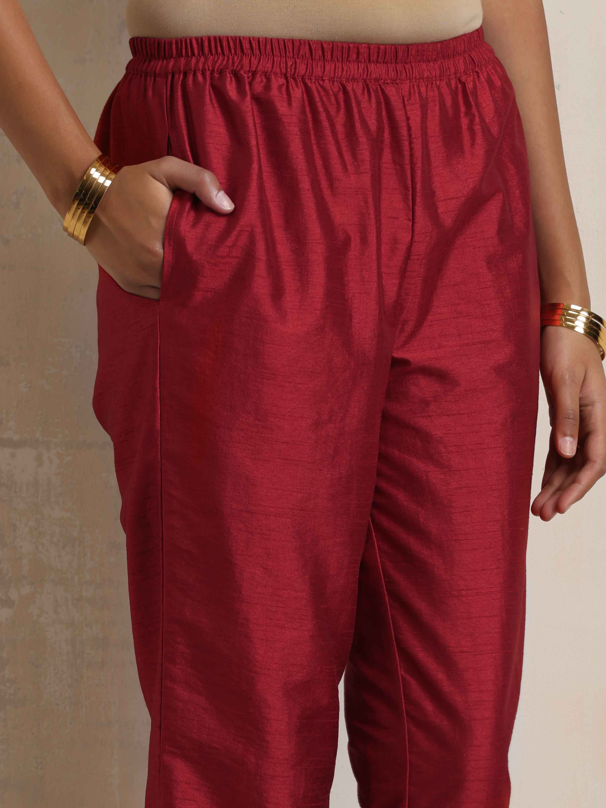 trueBrowns Purple Silk Anarkali Kurta Pant Dupatta Set - Distacart