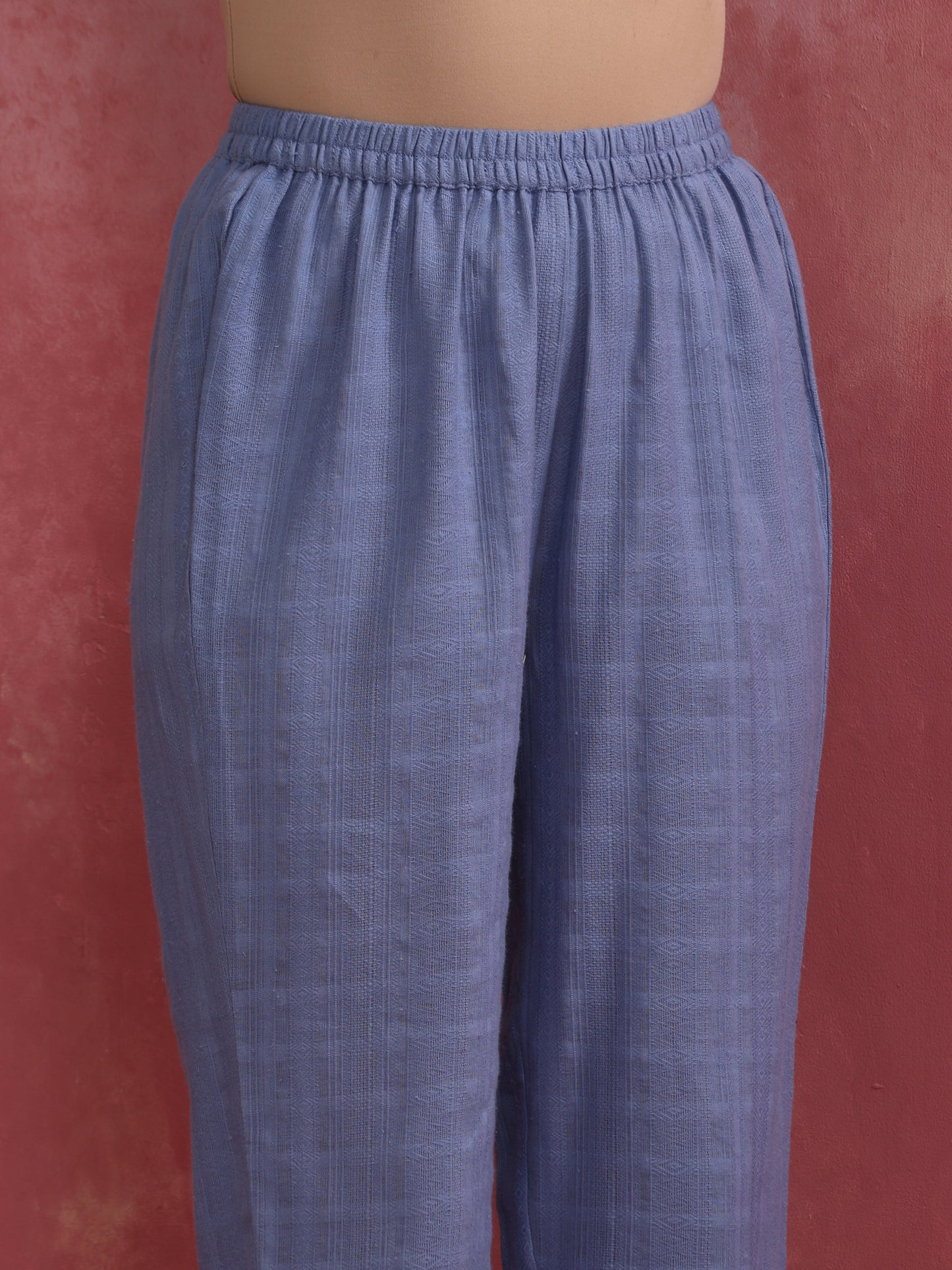 trueBrowns Sky BLue Cotton Kurta Co-ord set - Distacart