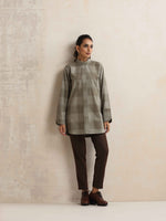 Thumbnail for trueBrowns Green Check High Neck Winter Top