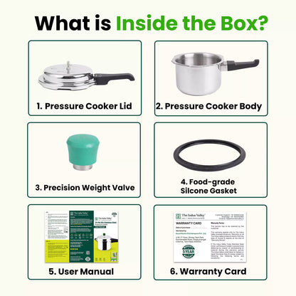 The Indus Valley RapidCuk Tri-ply Stainless Steel Pressure Cooker, Premium Quality, 3 Layer Thick Body, Heavy Bottom, 100% Safe, ISI Certified, Induction & Gas, 2/3/5L - Distacart