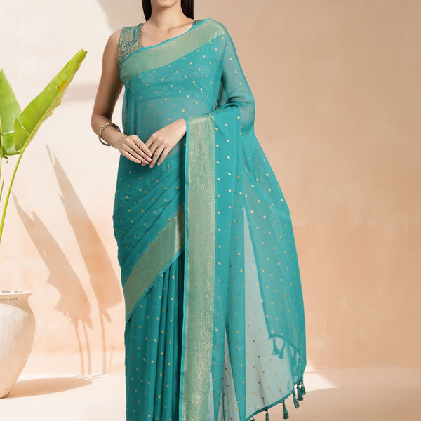Mitera Woven Design Zari Ready to Wear Saree - Distacart