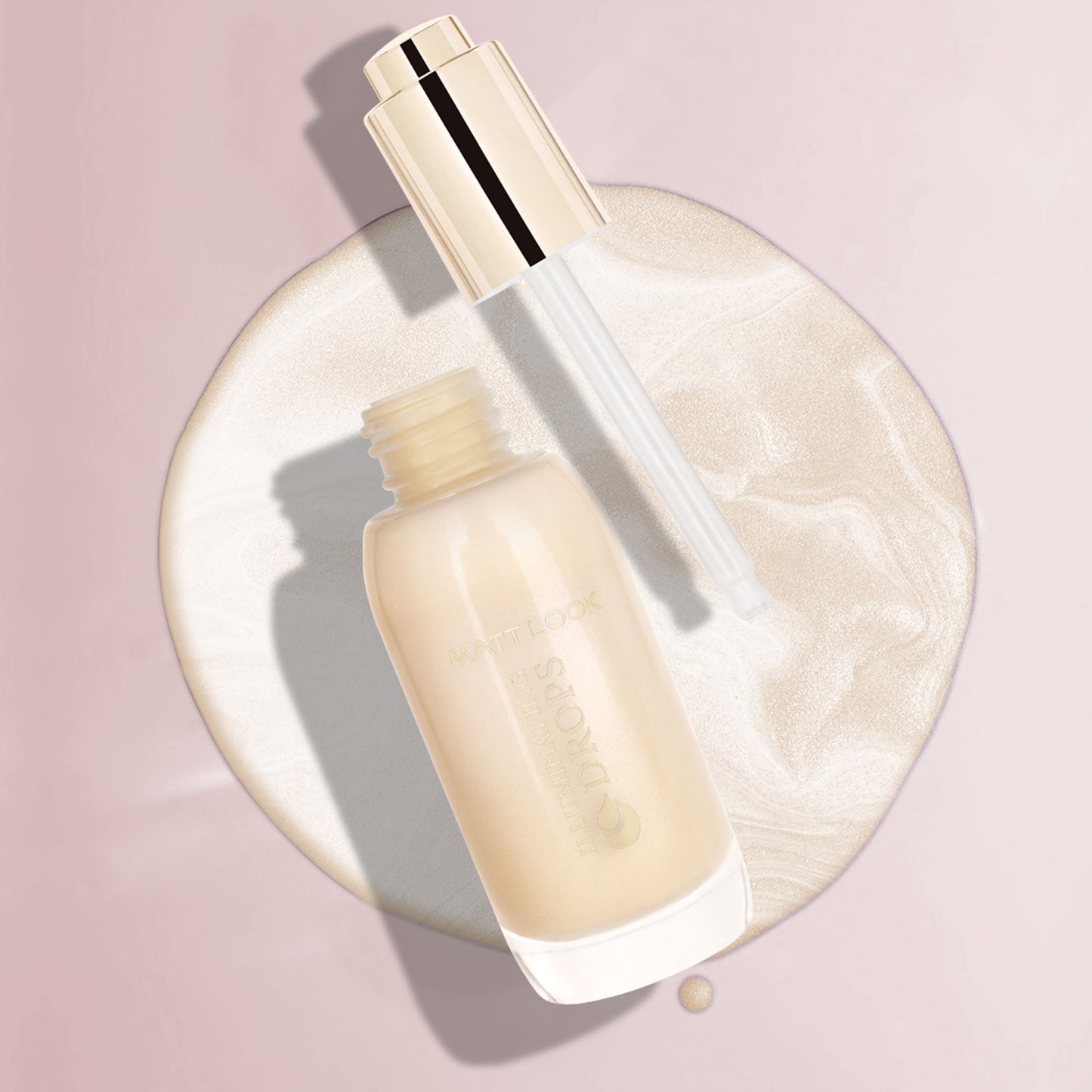 Matt Look Illuminating Drops Liquid Highlighter - 002 Gold Glimmer - Distacart