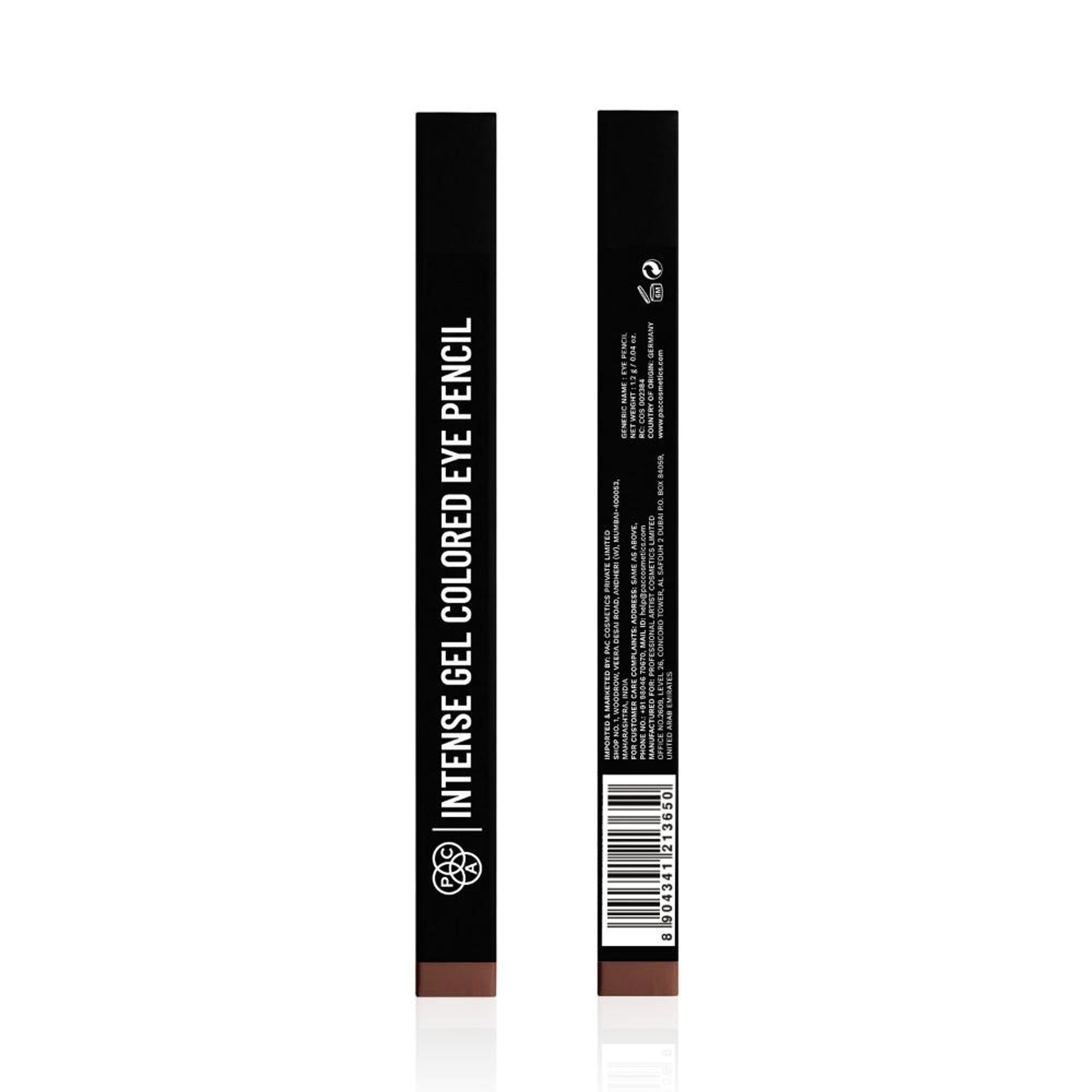 PAC Studio Intense Gel Colored Eye Pencil - Dark Brown - Distacart