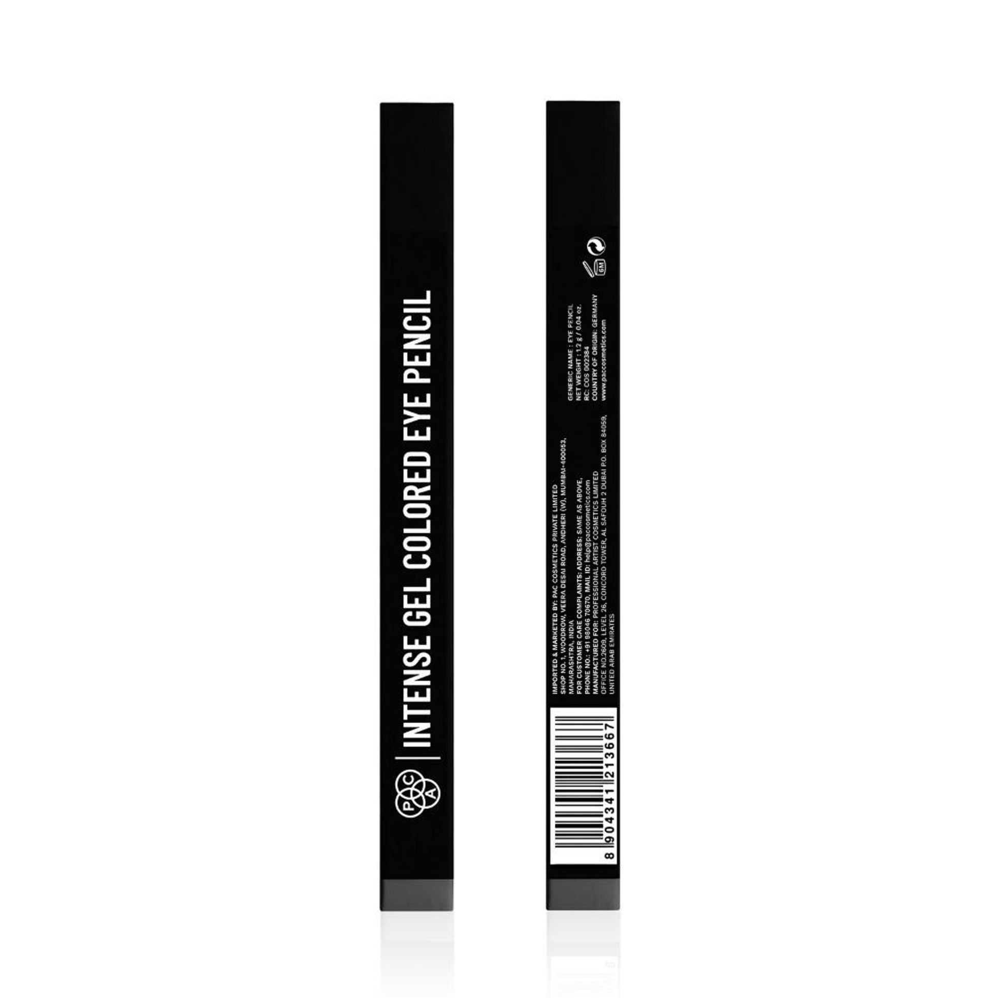 PAC Studio Intense Gel Colored Eye Pencil - Jet Black - Distacart