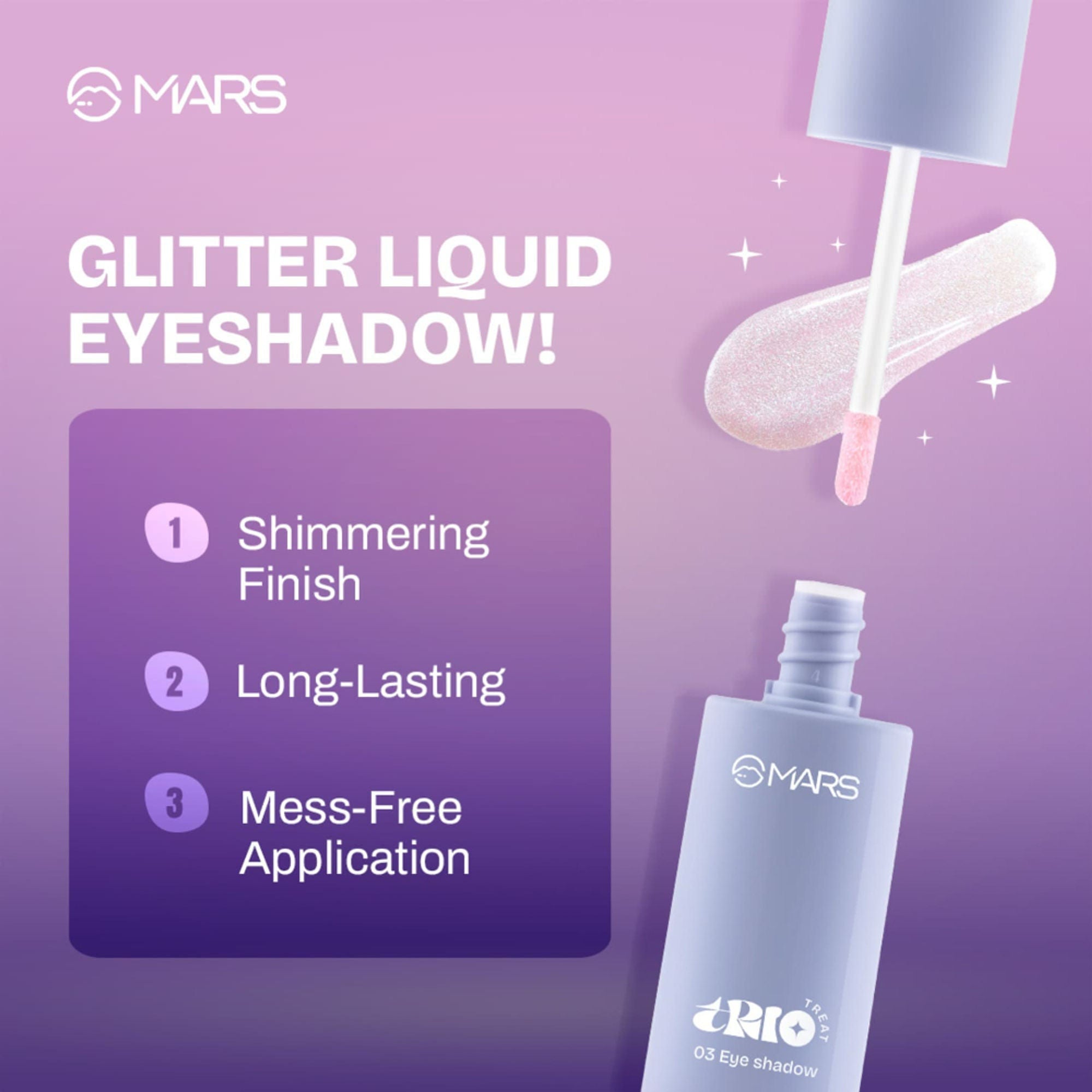 MARS Cosmetics Trio Treat, 3-In-1 Eye Makeup Kit With Eyeliner, Mascara & Eyeshadow - Distacart