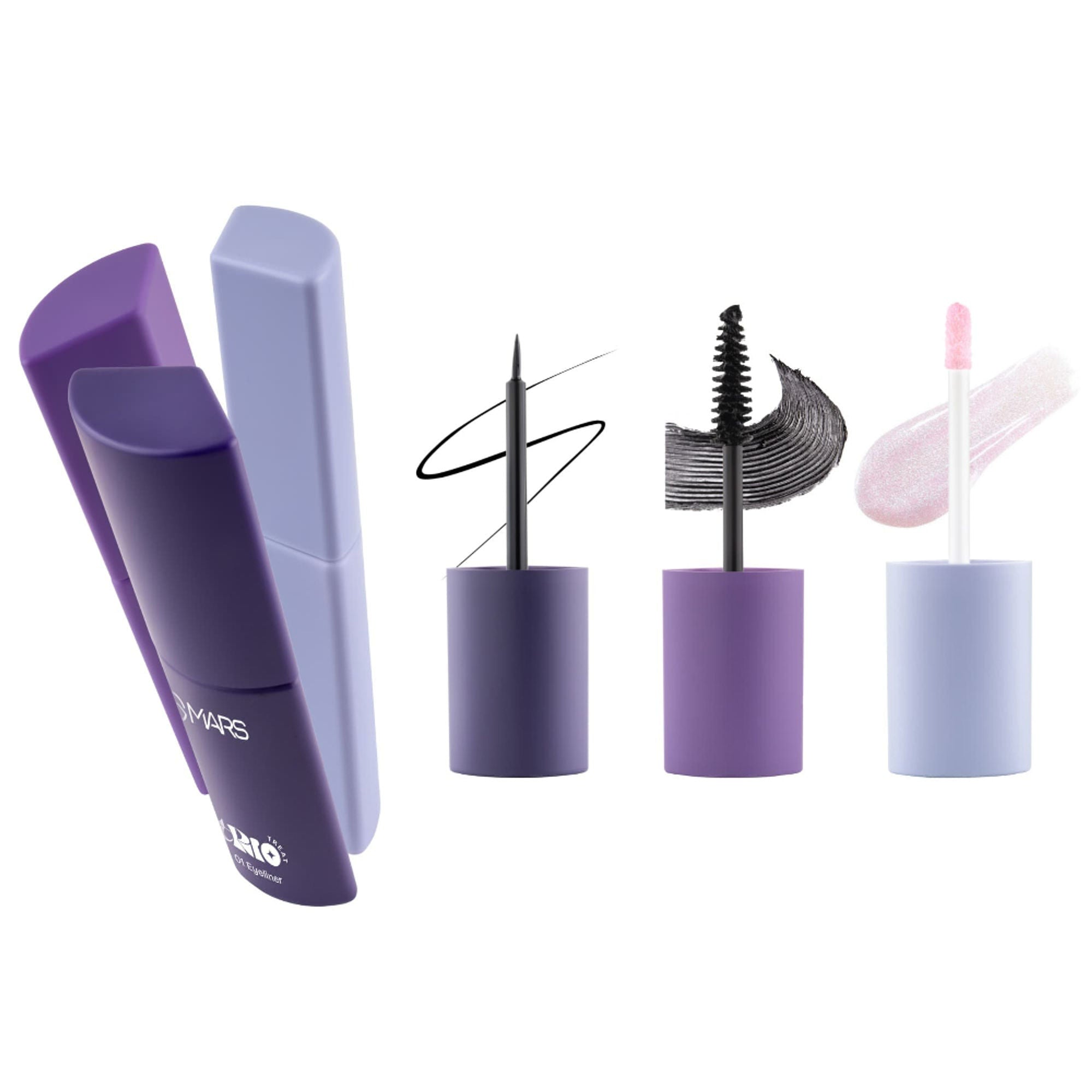 MARS Cosmetics Trio Treat, 3-In-1 Eye Makeup Kit With Eyeliner, Mascara & Eyeshadow - Distacart