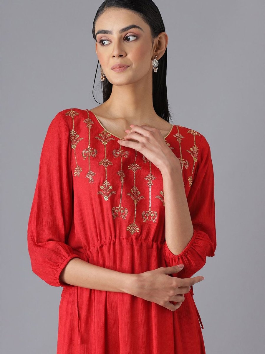 AURELIA Festive Floral Print Dress - Distacart