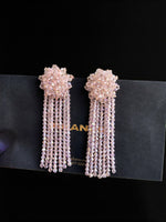 Thumbnail for Inhanns Handmade Crystal Waterfall Earrings - Long - Baby Pink Big - Distacart