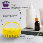 Thumbnail for Scalppie Silicon Hair Scalp Massager & Shampoo Brush Scrub For Hair Growth & Anti Dandruff - Yellow - Dista