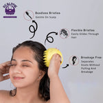 Thumbnail for Scalppie Silicon Hair Scalp Massager & Shampoo Brush Scrub For Hair Growth & Anti Dandruff - Yellow - Dista