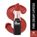 Thumbnail for Swiss Beauty Pure Creamy Matte Lipstick - 05 Coral Crush