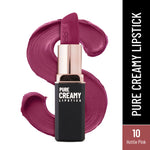 Thumbnail for Swiss Beauty Pure Creamy Matte Lipstick - 10 Hottie Pink