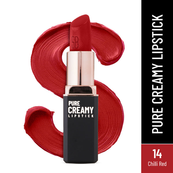 Swiss Beauty Pure Creamy Matte Lipstick - 14 Chilli Red