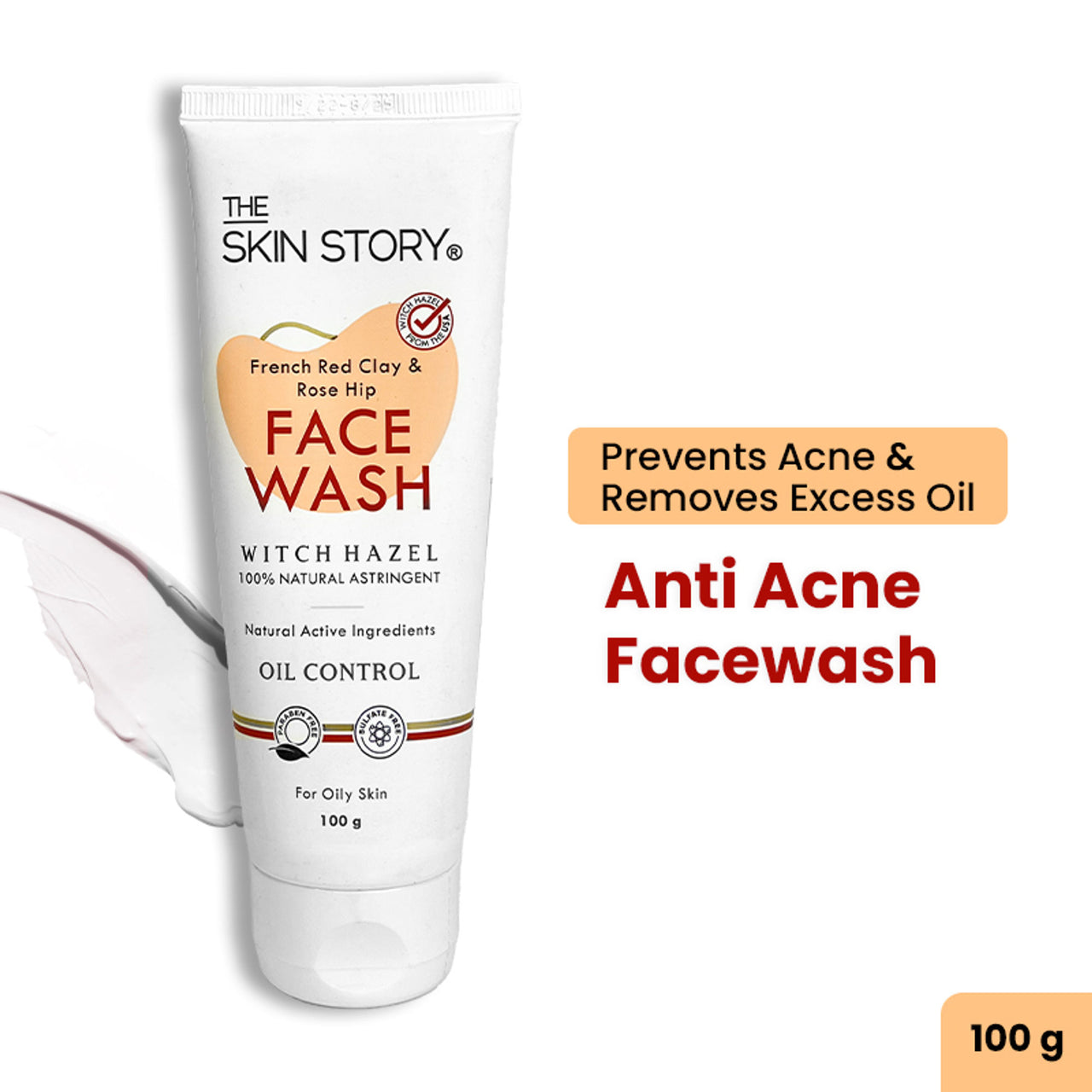 The Skin Story French Clay Pimple Oil Control Face Wash For Acne Prone Oily Skin Cleanses Pores