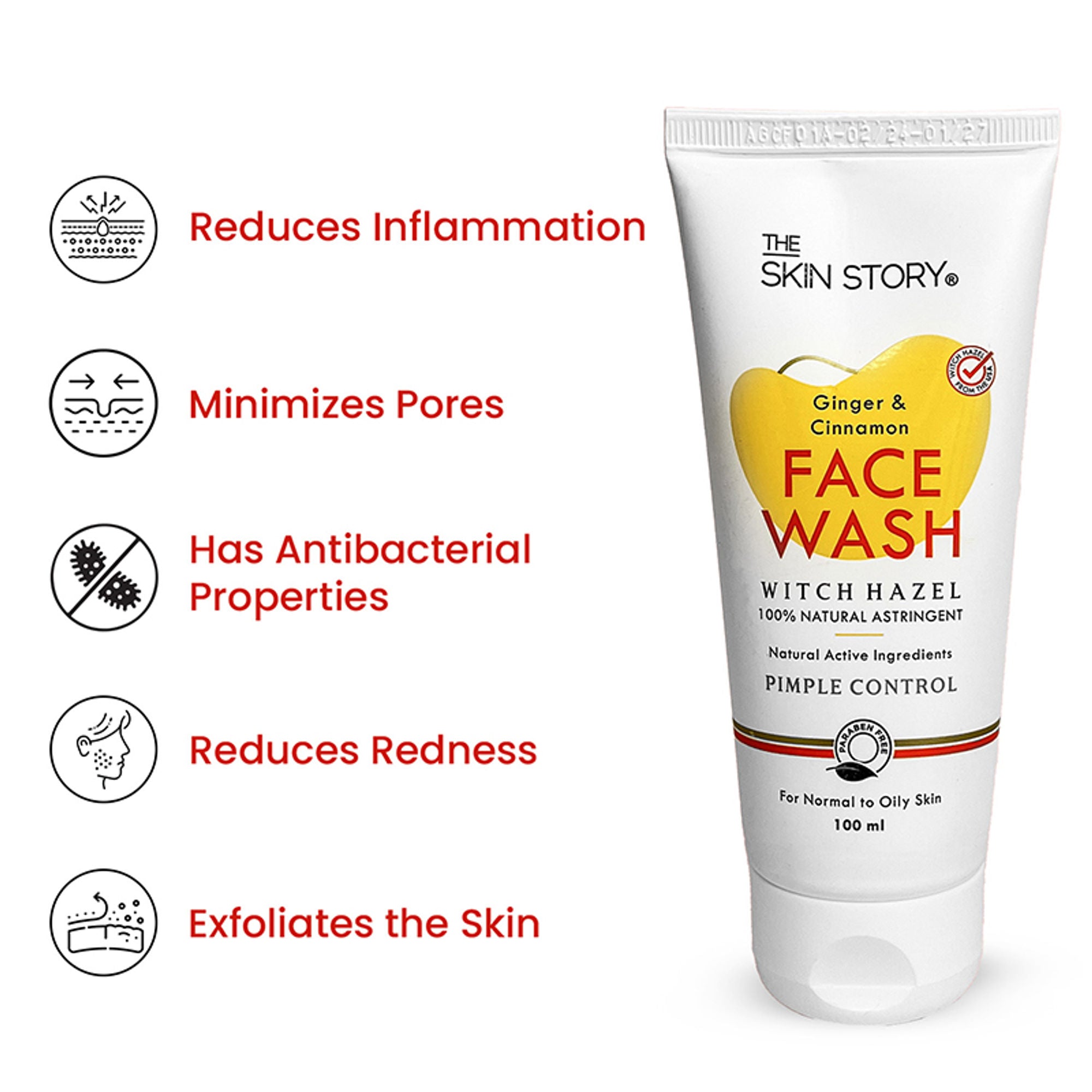 The Skin Story Oil & Pimple Control Ginger Cinnamon Face Wash - Distacart