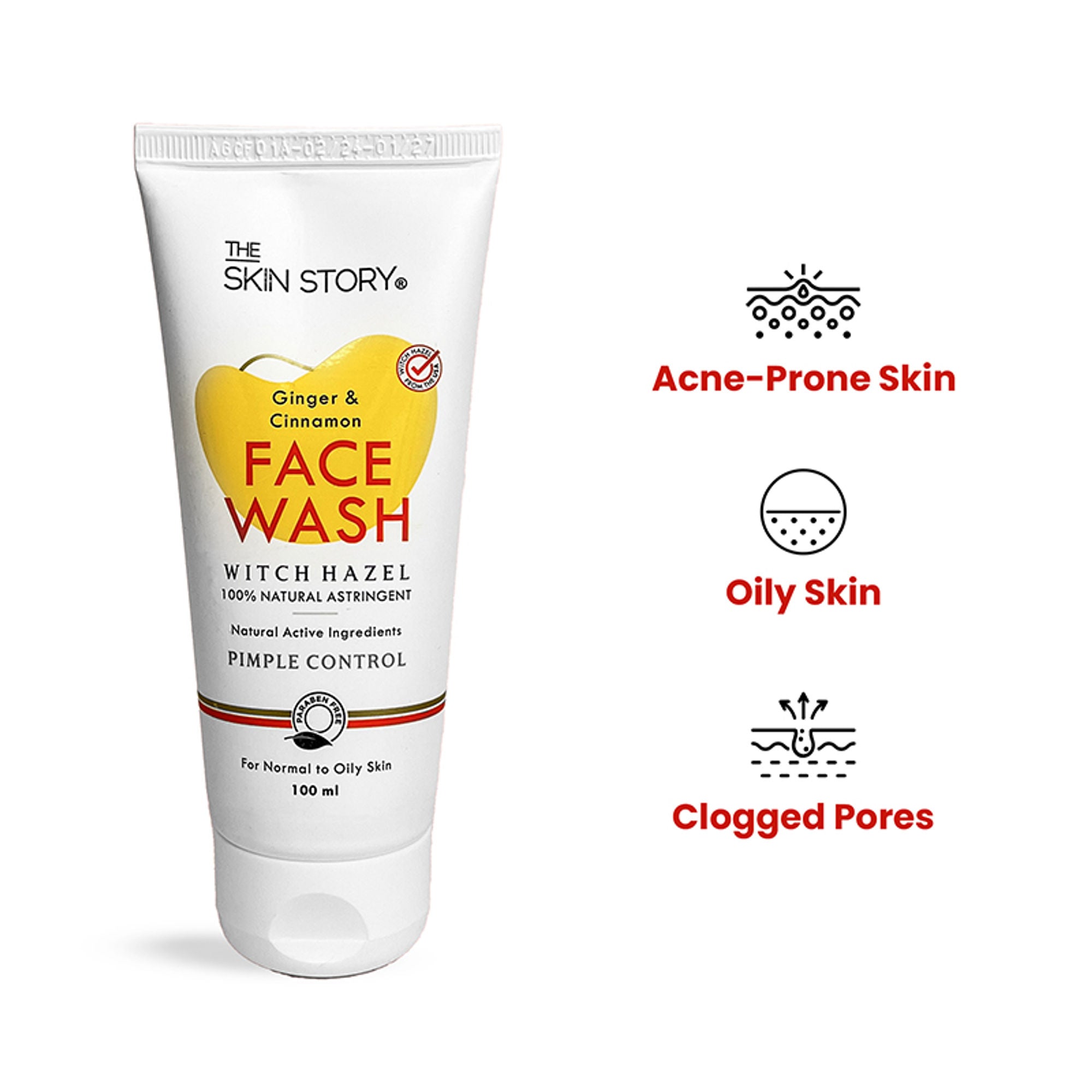The Skin Story Oil & Pimple Control Ginger Cinnamon Face Wash - Distacart