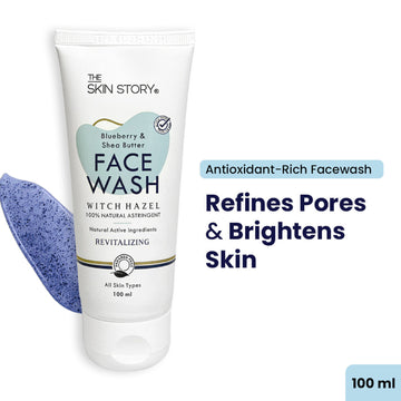 The Skin Story Blueberry Anti-Oxidant Gel Face Wash For Fresh Clear Moisturized Skin Tightens Pores
