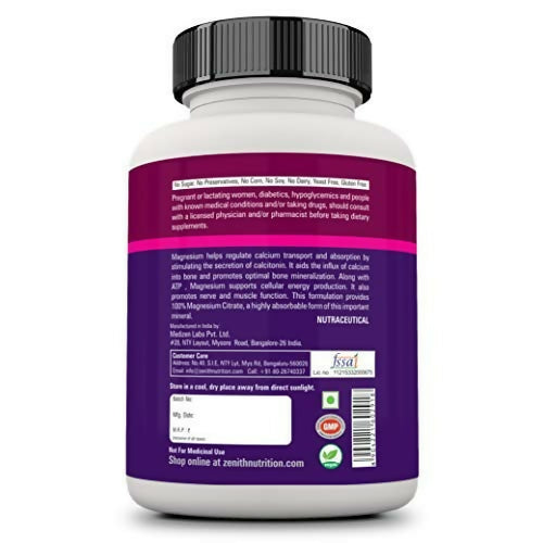 Zenith Nutrition Magnesium Citrate Powder - Distacart
