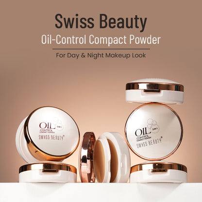 Swiss Beauty Oil Control Compact Powder - 01 Pearl Ivory - Distacart