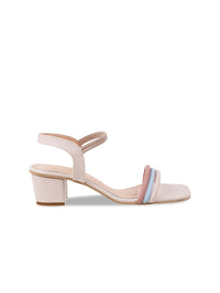 Thumbnail for Metro Beige & Peach Coloured Colourblocked Block Heels