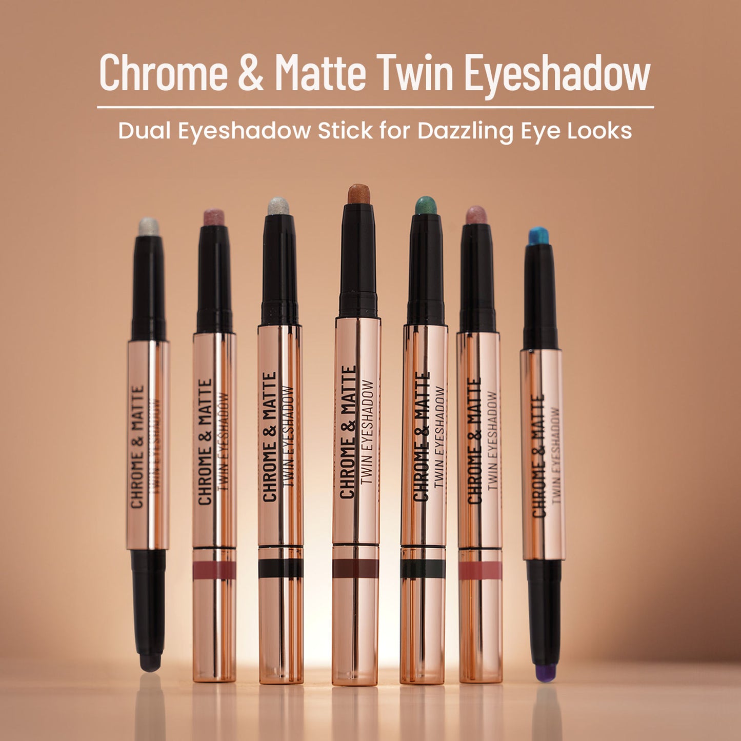 Swiss Beauty Chrome & Matte Twin Eyeshadow - 01 Night Skies - Distacart